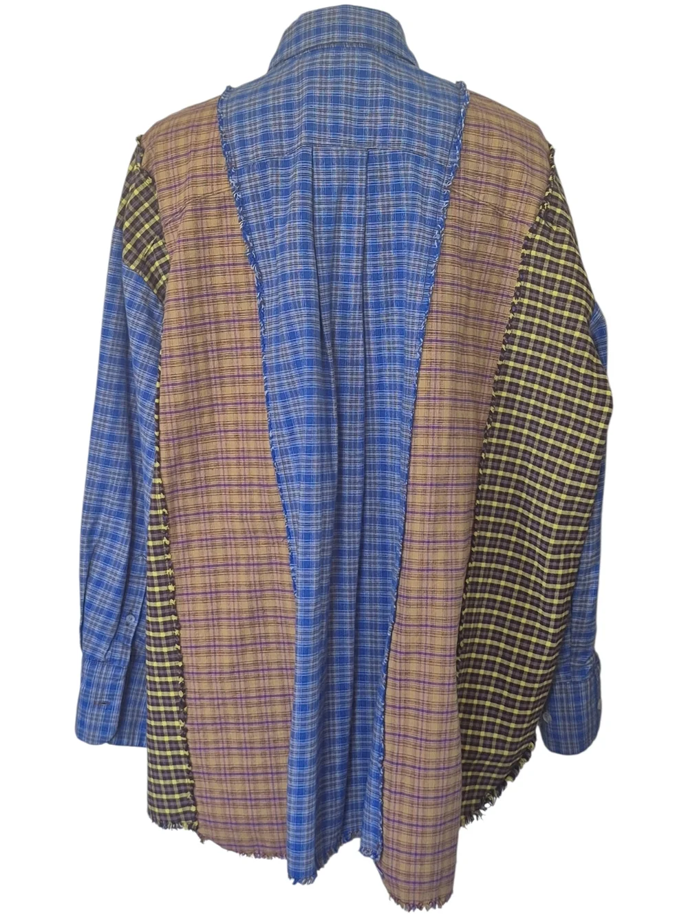 BDG Women's Spliced Dad Button-Down Shirt Sz S